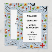Verpleegkundige appreciatie Hartelijk dank Bedankkaart (Voorkant / Achterkant)