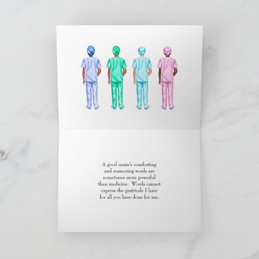 Verpleegkundige appreciatie persoonlijke bedankt k kaart (Binnen)