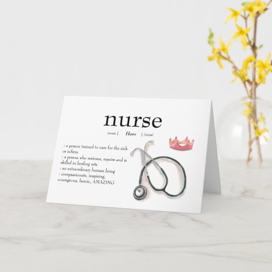 Verpleegkundige appreciatie persoonlijke bedankt k kaart (Gele Bloem)