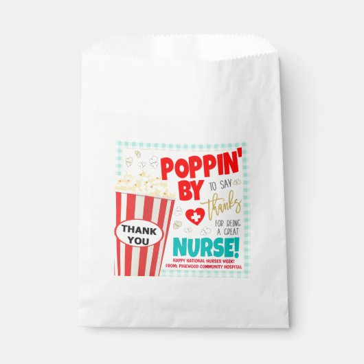 Verpleegkundige Appreciation Popcorn Treat Tassen Bedankzakje (Voorkant)