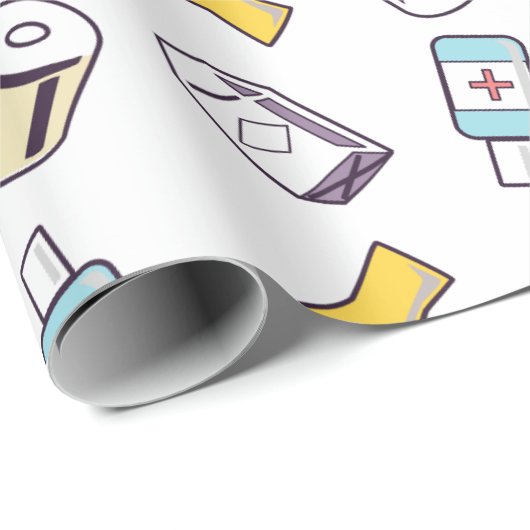 verpleegkundige arts cadeaupapier (Rol Hoek)