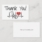 Verpleegkundige arts medische stethoscoop dank u k visitekaartje (Voorkant / Achterkant)