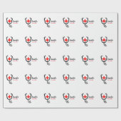 Verpleegkundige arts rood plus stethoscoop voeg na cadeaupapier (Vlak)