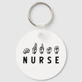 Verpleegkundige ASL-handgebarentaal Verpleegkundig Sleutelhanger