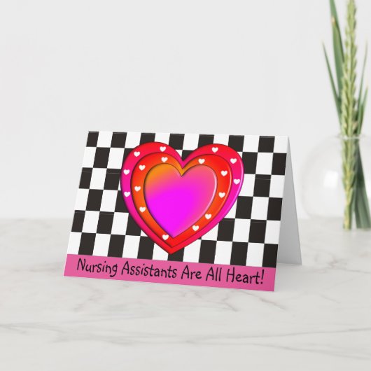 Verpleegkundige assistent bedankt kaart (Voorkant)