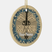 Verpleegkundige Assistent Caduceus Keramisch Ornament (Rechts)