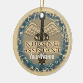 Verpleegkundige Assistent Caduceus Keramisch Ornament (Links)