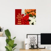 Verpleegkundige assistenten hebben engelenvleugels poster (Thuiskantoor)