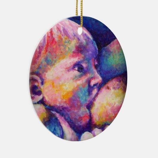 Verpleegkundige Baby Keramisch Ornament (Rechts)