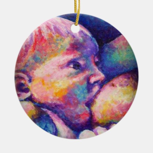 Verpleegkundige Baby Keramisch Ornament (Voorkant)