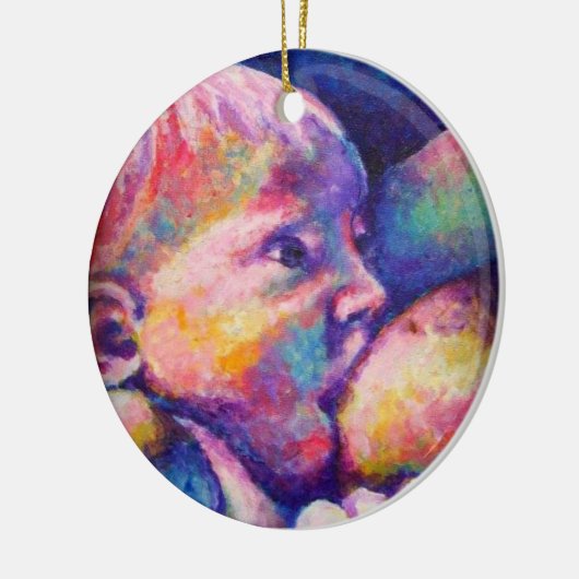 Verpleegkundige Baby Keramisch Ornament (Links)