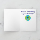 Verpleegkundige Bedankt met lachend Wereldbol, ver (Binnen)