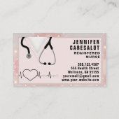 Verpleegkundige Beer RN, LVN, LPN, Zorgverlener Visitekaartje (Achterkant)