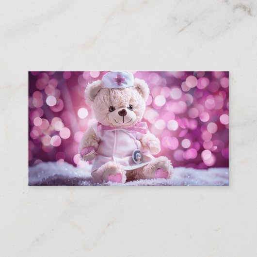 Verpleegkundige Beer RN, LVN, LPN, Zorgverlener Visitekaartje (Voorkant)