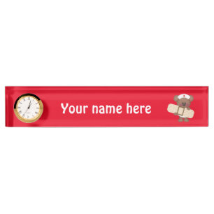 Verpleegkundige Beer woorden toevoegen naambord