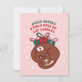 VERPLEEGKUNDIGE BESTELT EEN DAGELIJKSE DOSIS KATTE FEESTDAGENKAART