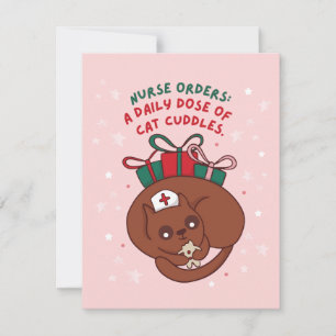 VERPLEEGKUNDIGE BESTELT EEN DAGELIJKSE DOSIS KATTE FEESTDAGENKAART