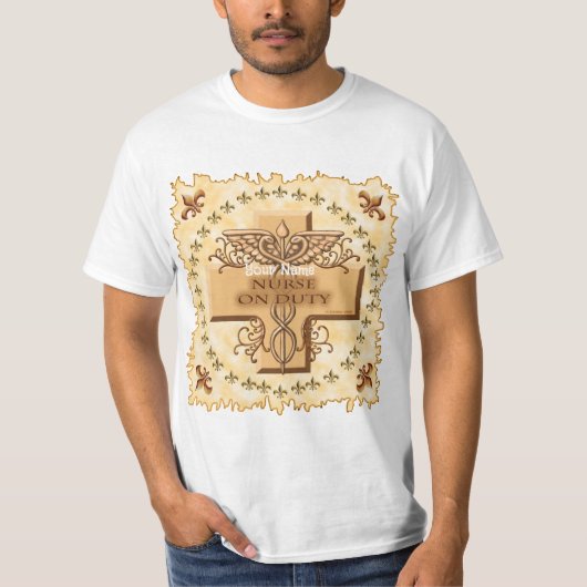 Verpleegkundige bij Duty Caduceus T-shirt (Voorkant)