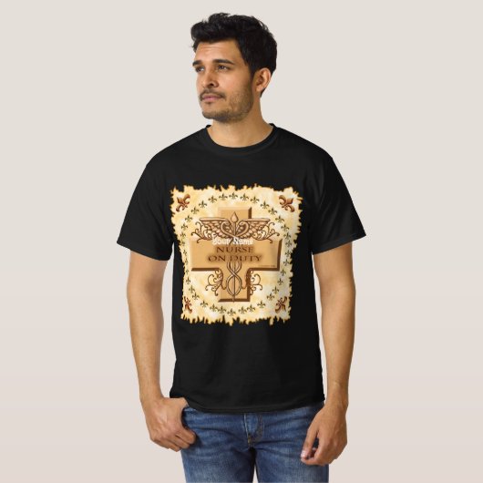 Verpleegkundige bij Duty Caduceus T-shirt (Voorkant volledig)