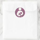 Verpleegkundige borstvoeding Icon - Mauve Ronde Sticker (Tas)