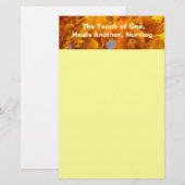Verpleegkundige briefpapier Herfstbladeren Healing (Voorkant / Achterkant)