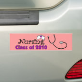 Verpleegkundige Bumpersticker van klasse 2010 (Op auto)