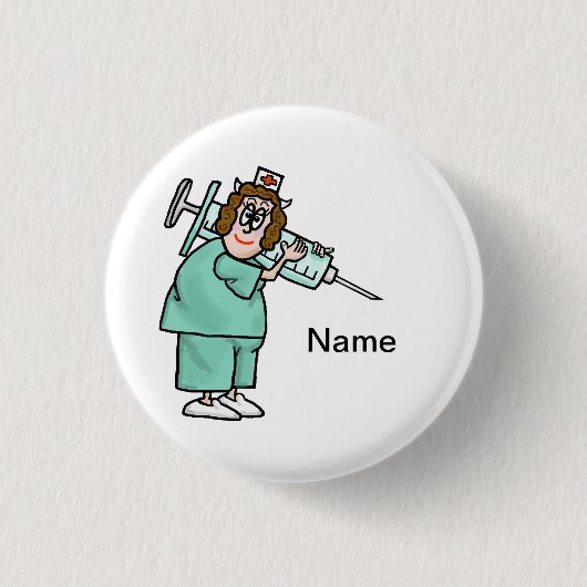 Verpleegkundige Button met reuzenspoeling (Voorkant)