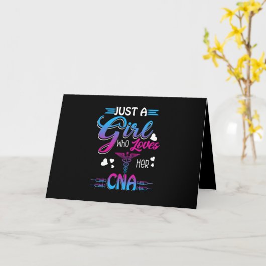 Verpleegkundige cadeau| Een meisje dat van haar CN Kaart (Gele Bloem)