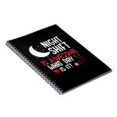 Verpleegkundige Cadeau | Nachtdienst Is Geweldig Notitieboek (Rechterzijde)