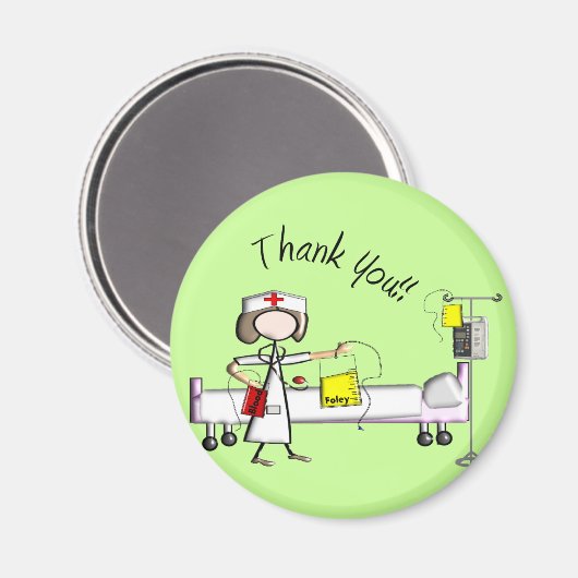 Verpleegkundige cadeautjes voor "bedankt" magneet (Voorkant / Achterkant)