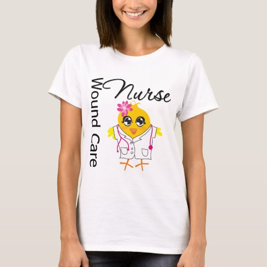 Verpleegkundige Chick v2 Wond Care verpleegster T-shirt (Voorkant)