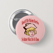 Verpleegkundige Comic Comment Ronde Button 5,7 Cm (Voorkant /achterkant)