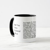 Verpleegkundige dank u bericht mok (Voorkant links)