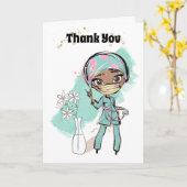 Verpleegkundige dank u illustratie chirurg bloemen kaart (Gele Bloem)