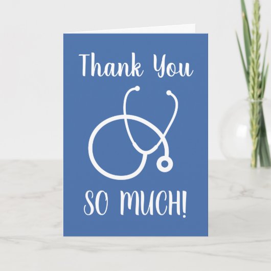 Verpleegkundige dank u kaart met stethoscoop ontwe (Voorkant)