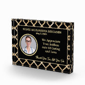 Verpleegkundige Dank u Waardering Goud Personalise Fotoblokken (Rechts)