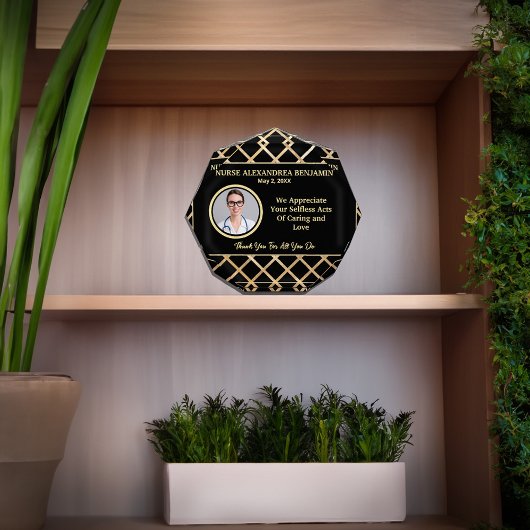 Verpleegkundige Dank u Waardering Goud Personalise Fotoblokken