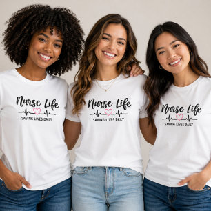 Verpleegkundige die dagelijks levens redt Grafisch T-shirt
