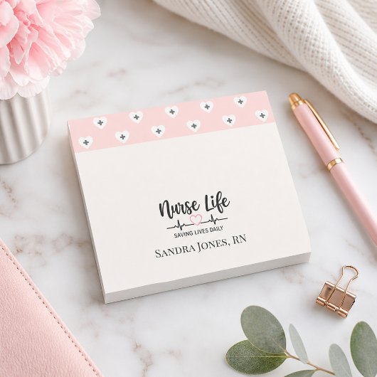 Verpleegkundige die levens redt post-it® notes