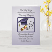 Verpleegkundige diploma afstuderen vrouw kaart (Gele Bloem)