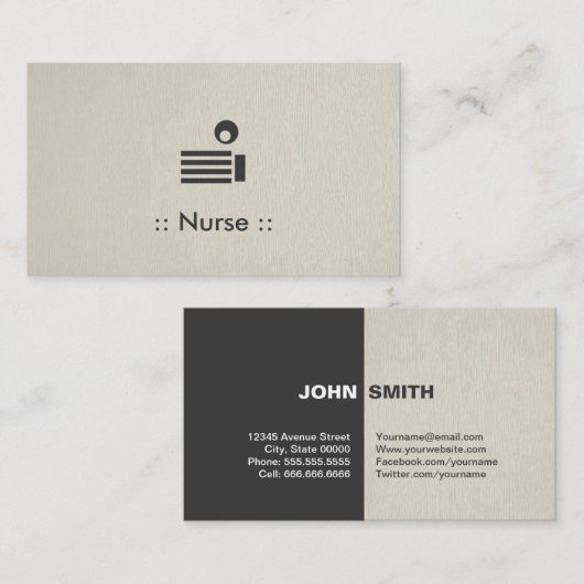 Verpleegkundige Eenvoudige externe professional Visitekaartje (Voorkant / Achterkant)