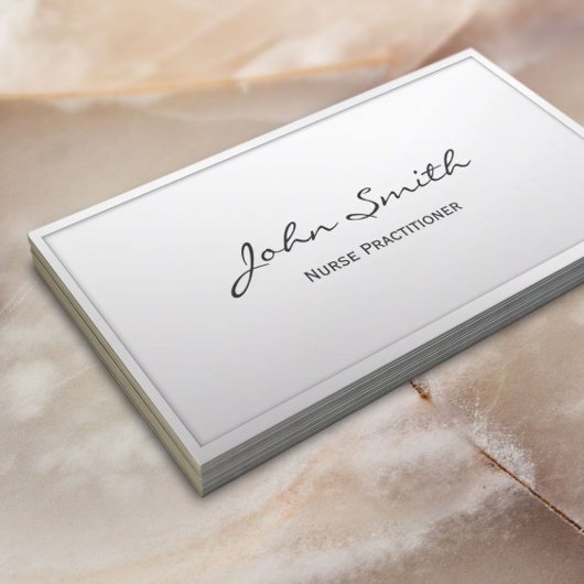 Verpleegkundige Elegant White Lijst Visitekaartje