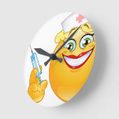 verpleegkundige emoji ronde klok (Hoek)