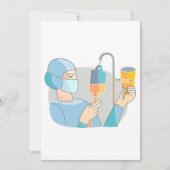 Verpleegkundige en druppeluitnodigingen kaart (Voorkant)