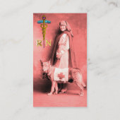 VERPLEEGKUNDIGE EN REDDINGSHOND / Gold Caduceus NR Visitekaartje (Achterkant)