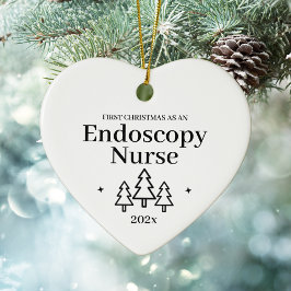 Verpleegkundige endoscopie eerste kerstboomornamen keramisch ornament