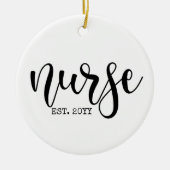 Verpleegkundige Est Aangepast Jaar Student Verplee Keramisch Ornament (Voorkant)