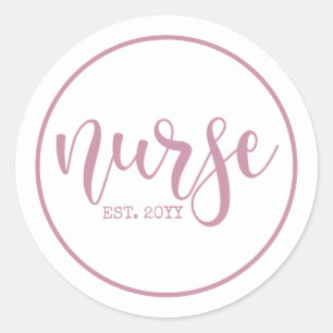 Verpleegkundige Est Aangepast Jaar Student Verplee Ronde Sticker