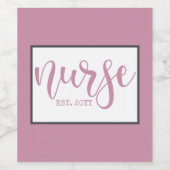 Verpleegkundige Est Aangepast Jaar Student Verplee Wijn Etiket (Enkel label)