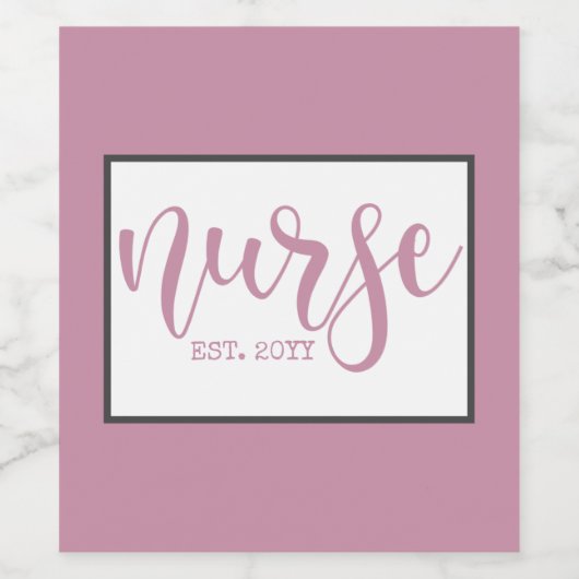 Verpleegkundige Est Aangepast Jaar Student Verplee Wijn Etiket (Enkel label)